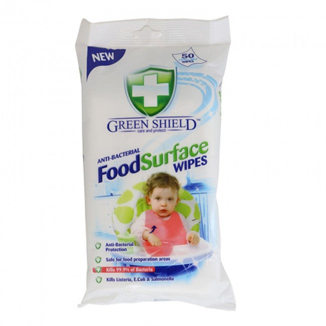 GREENSHIELD ANTI BACTERIAL FOOD SURFACE CLEANING WIPES 70/PK. 5060110223527 \\\KD15231