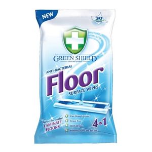 GREENSHIELD ANTI BACTERIAL FLOOR CLEANING WIPES 30/PK. 5060110222483 \\\KD15236