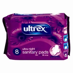 ULTREX ULTRA NIGHT SANITARY WIPES 8S. 5060110220083 \\\KD15237