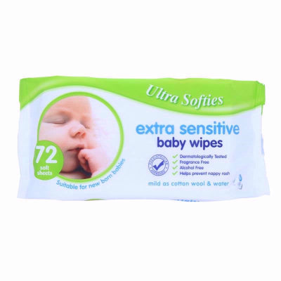'ULTREX SOFTIES BABY WIPES EXTRA SENSITIVE 72'S'||'. '||'5060110225842' \\\KD15241