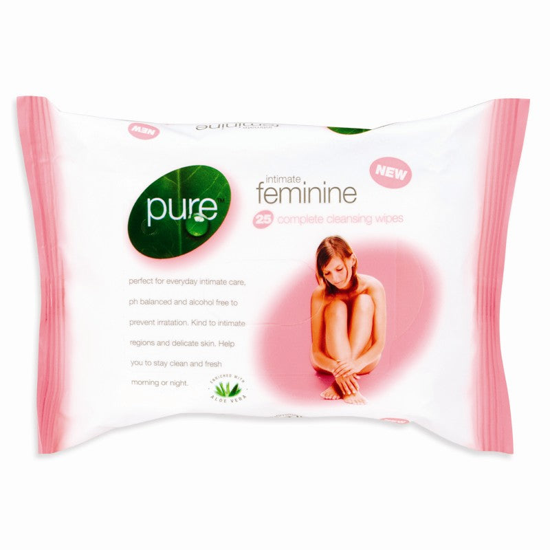 PURE INTIMATE FEMININE WIPES 25'S \\\KD15244