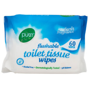 'PURE FLUSHABLE TOILET WIPES 60'S'||'. '||'5060110225668' \\\KD15246