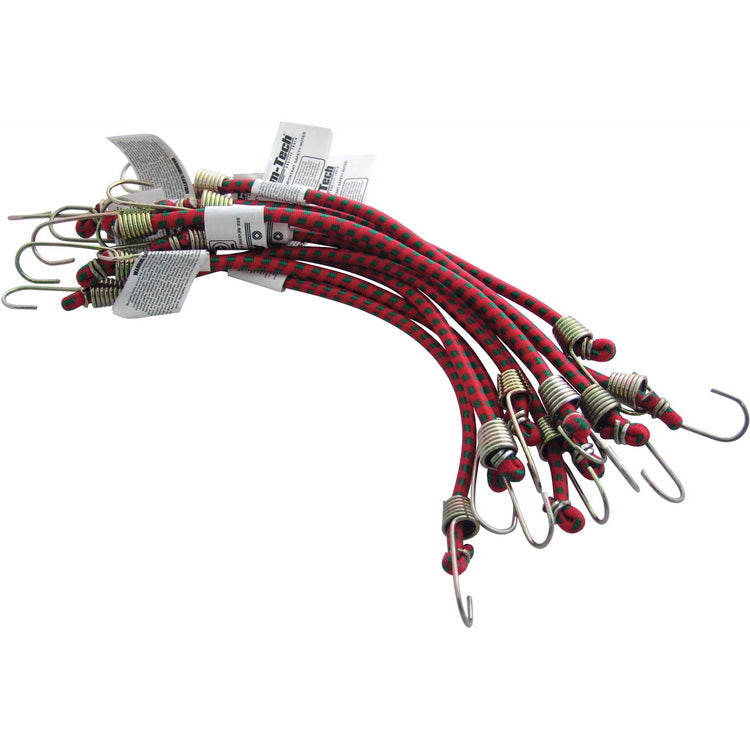 AM-TECH 10 X 10 INCH MINI BUNGEE STRAPS CORD & METAL HOOKS ELASTIC ROPE. S0647 \\\KD15256