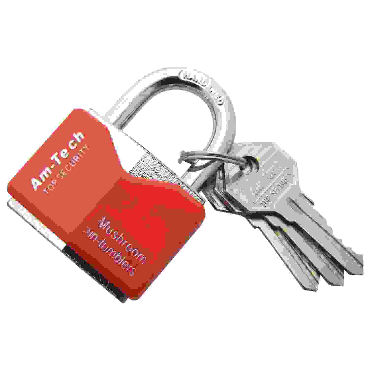 AM-TECH 40MM RHOMBIC CHROME PLATED IRON PADLOCK. T0704 \\\KD15283