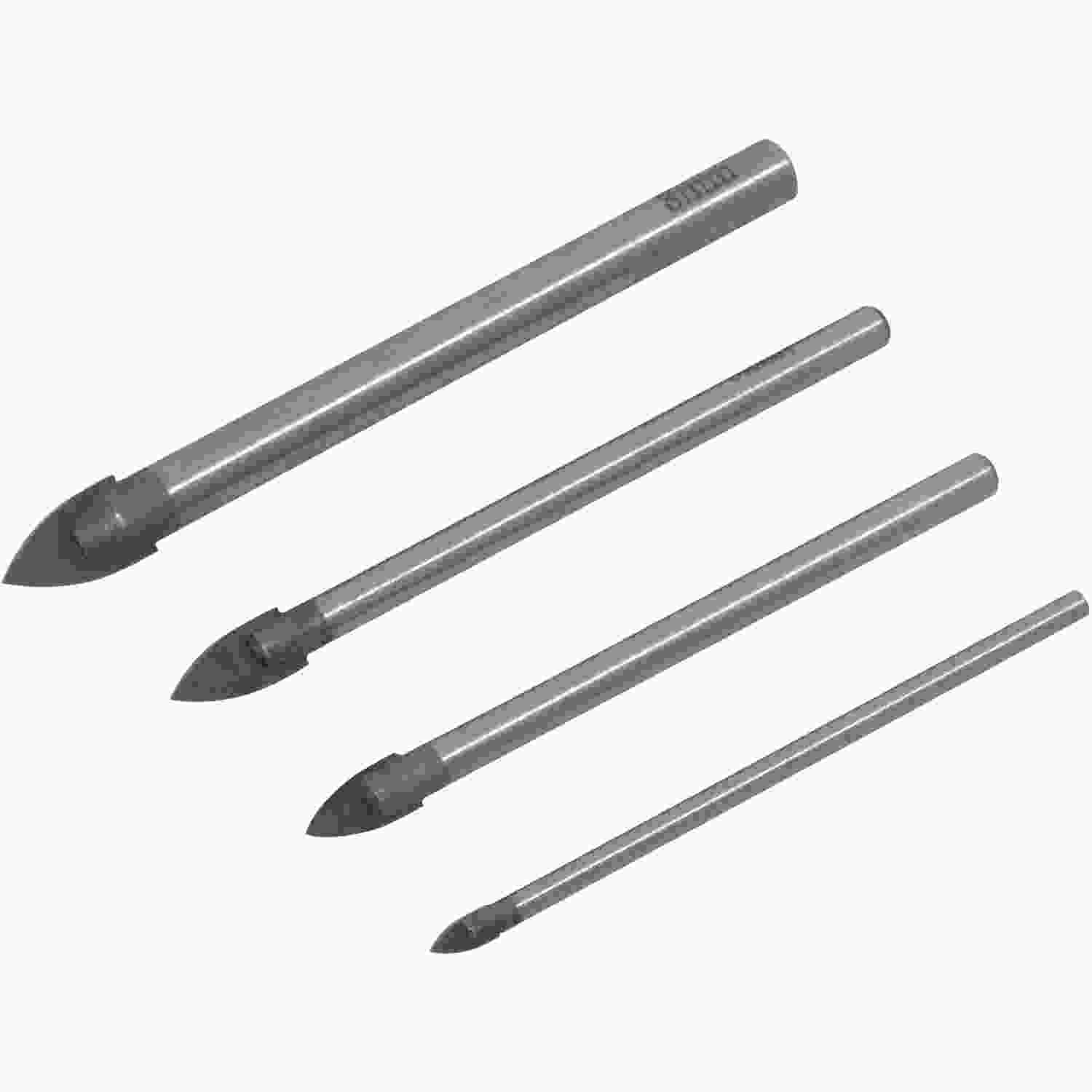 AM-TECH 4PC GLASS & MIRROR DRILL BIT SET 3 5 6 & 8MM. F0970 \\\KD15288