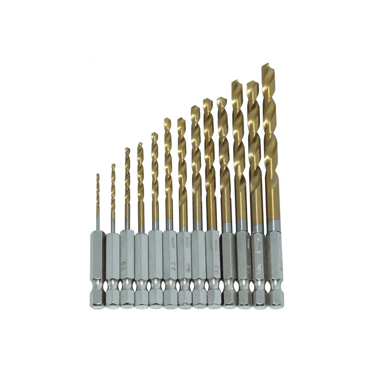 AM-TECH 13PC TITANIM COATED HSS DRILL BIT SET 1/4". F1120 \\\KD15289
