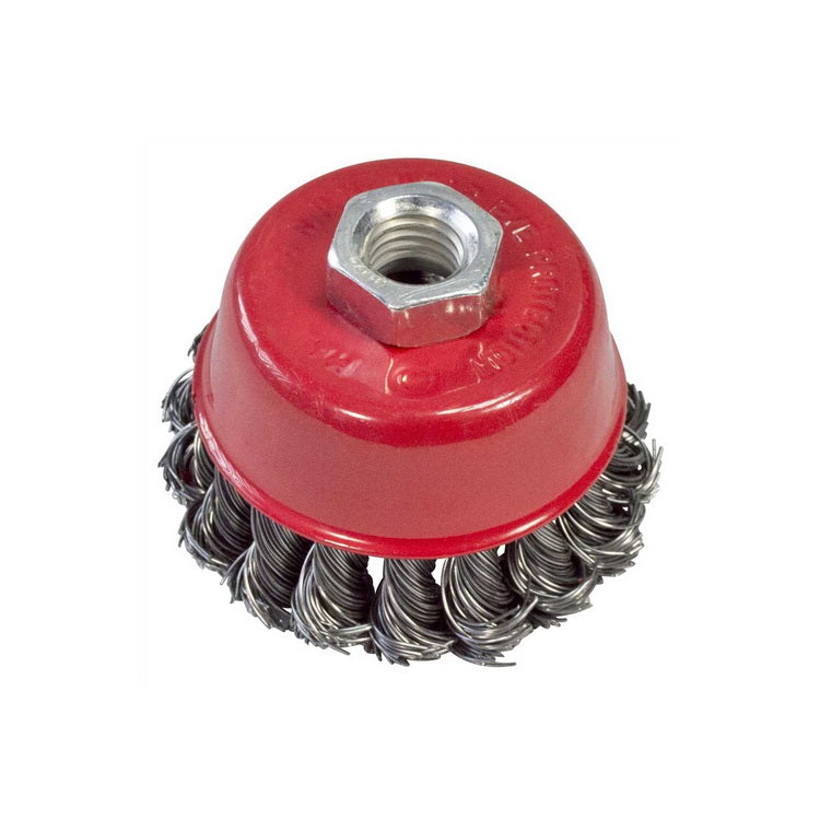 AM-TECH 3" 80MM TWIST KNOT WIRE CUP BRUSH WHEEL ROTARY. F3360 \\\KD15295