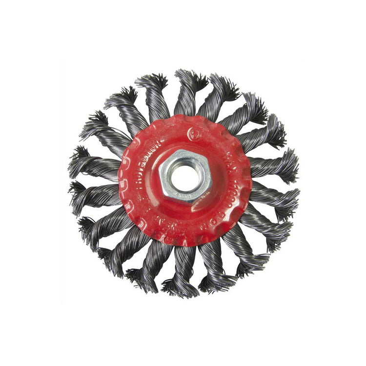 AM-TECH 4" 100MM TWIST KNOT WIRE CUP BRUSH WHEEL ROTARY. F3365 \\\KD15296