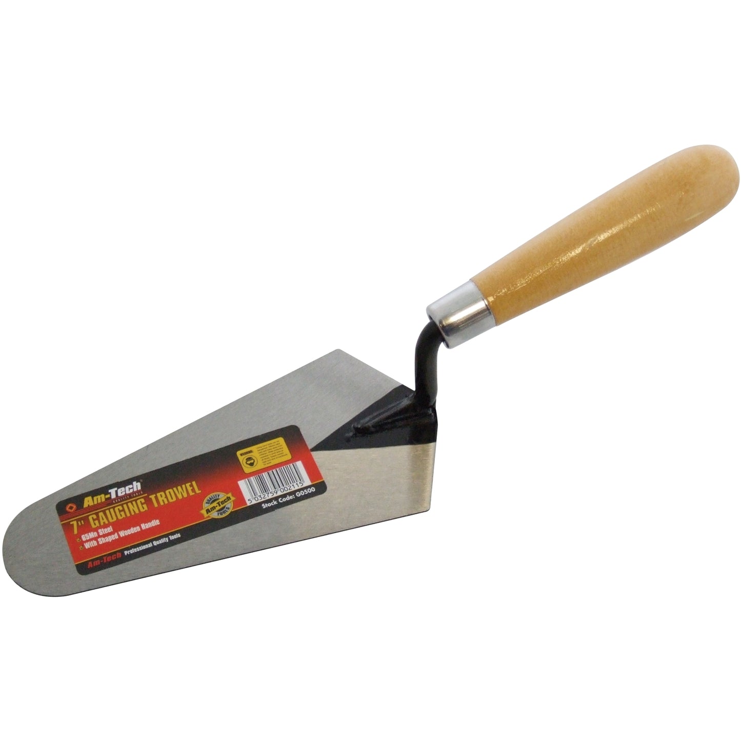 AM-TECH 7" GAUGING TROWEL WITH WOODEN HANDLE. G0500 \\\KD15301