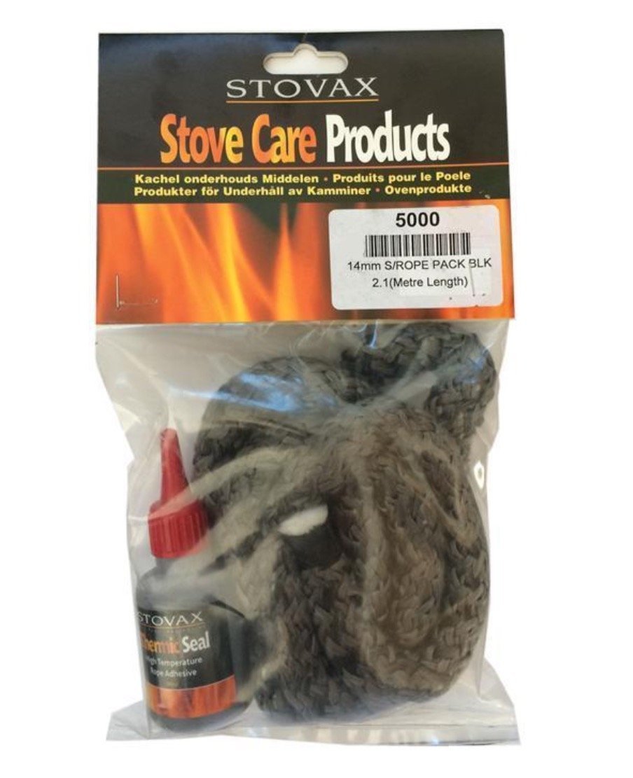 STOVAX SOFT ROPE SEAL PACKS 14MMX2M BLACK \\\KD15345