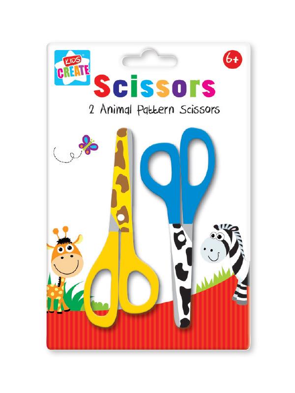 ANIMAL PATTERNS SCISSORS 2/PK. SCIS \\\KD15366