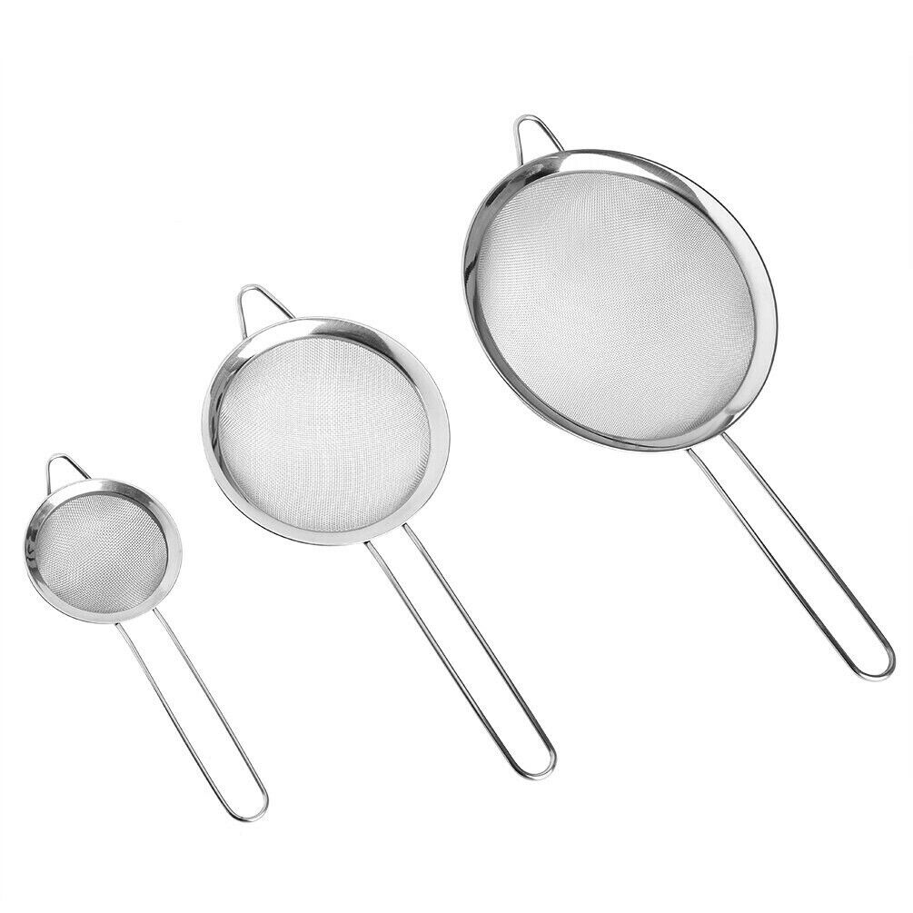 STAINLESS STEEL TEA STRAINER 3/PK (7CM - 8CM - 10CM). TRI35938 \\\KD15367