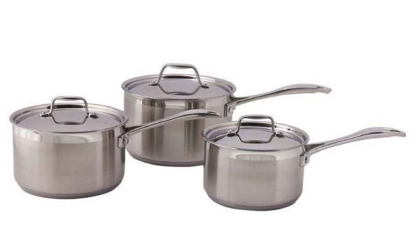 SUPREME STAINLESS STEEL SAUCEPAN 3 PIECE SET. SS309 \\\KD15379