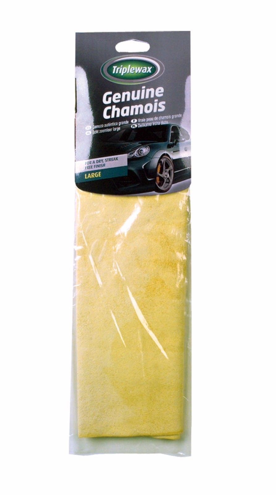 CARPLAN TRIPLEWAX NATURAL GENUINE LEATHER CHAMOIS LARGE. CTA250 \\\KD15388