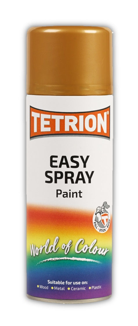 TETROSYL ALL PURPOSE EASY SPRAY PAINT  BRIGHT GOLD 400ML. EBG406 \\\KD15407