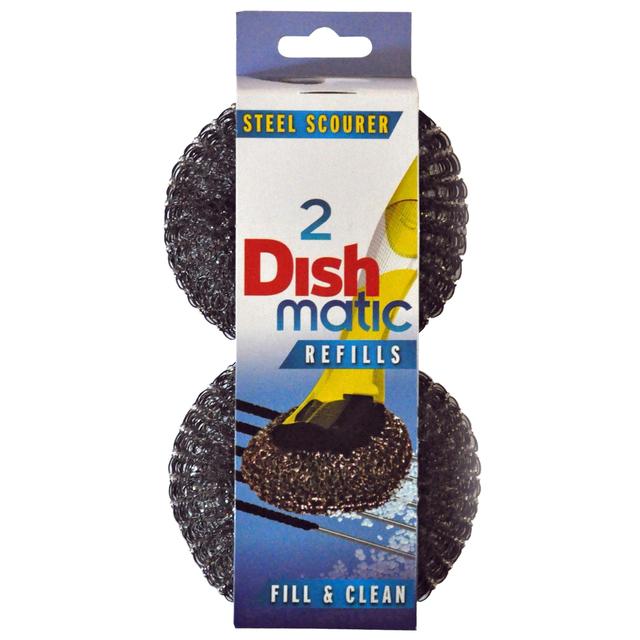 DISHMATIC STEEL SCOURER REFILLS 2/PK. HODIS037 \\\KD15454