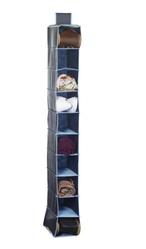 H & L RUSSEL 10 POCKET HANGING SHOE ORGANISER NAVY BLUE. WS7112BB \\\KD15462