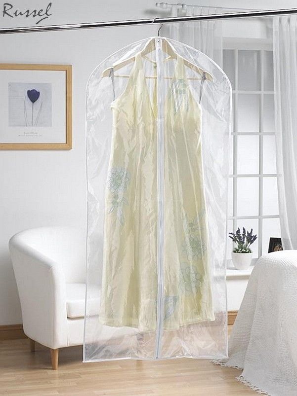 H & L RUSSEL SET OF 2 DRESS CLEAR COVER WITH ZIP. WS1014 \\\KD15464