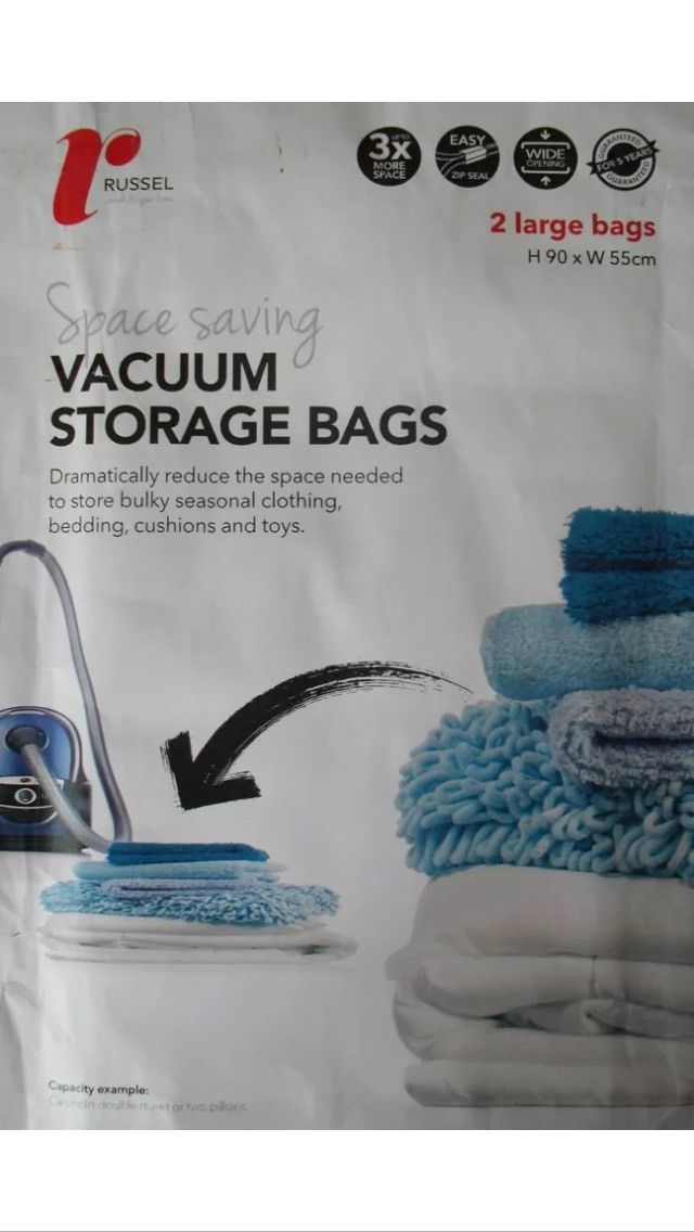 H & L RUSSEL SET 2 LARGE STORAGE VACCUM BAGS -SB5337. SB5337 \\\KD15474