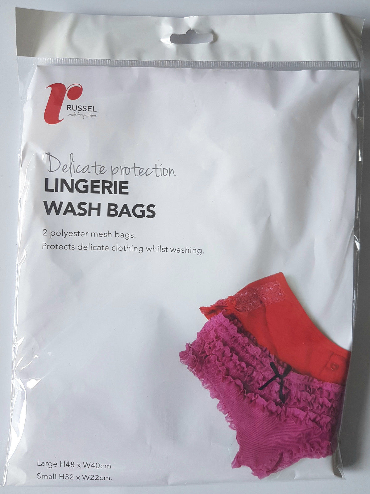 H & L RUSSEL LINGERIE WASH BAG 91X61CM WS1065 WHITE. WS1065 \\\KD15481
