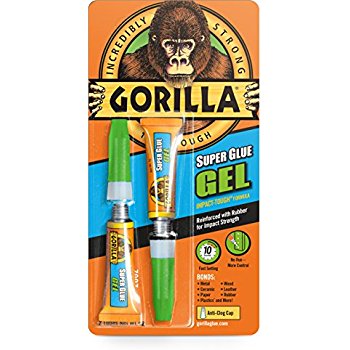 GORILLA SUPERGLUE 2 X 3GM SUPER GLUE GEL. 4044601 002824 \\\KD15495