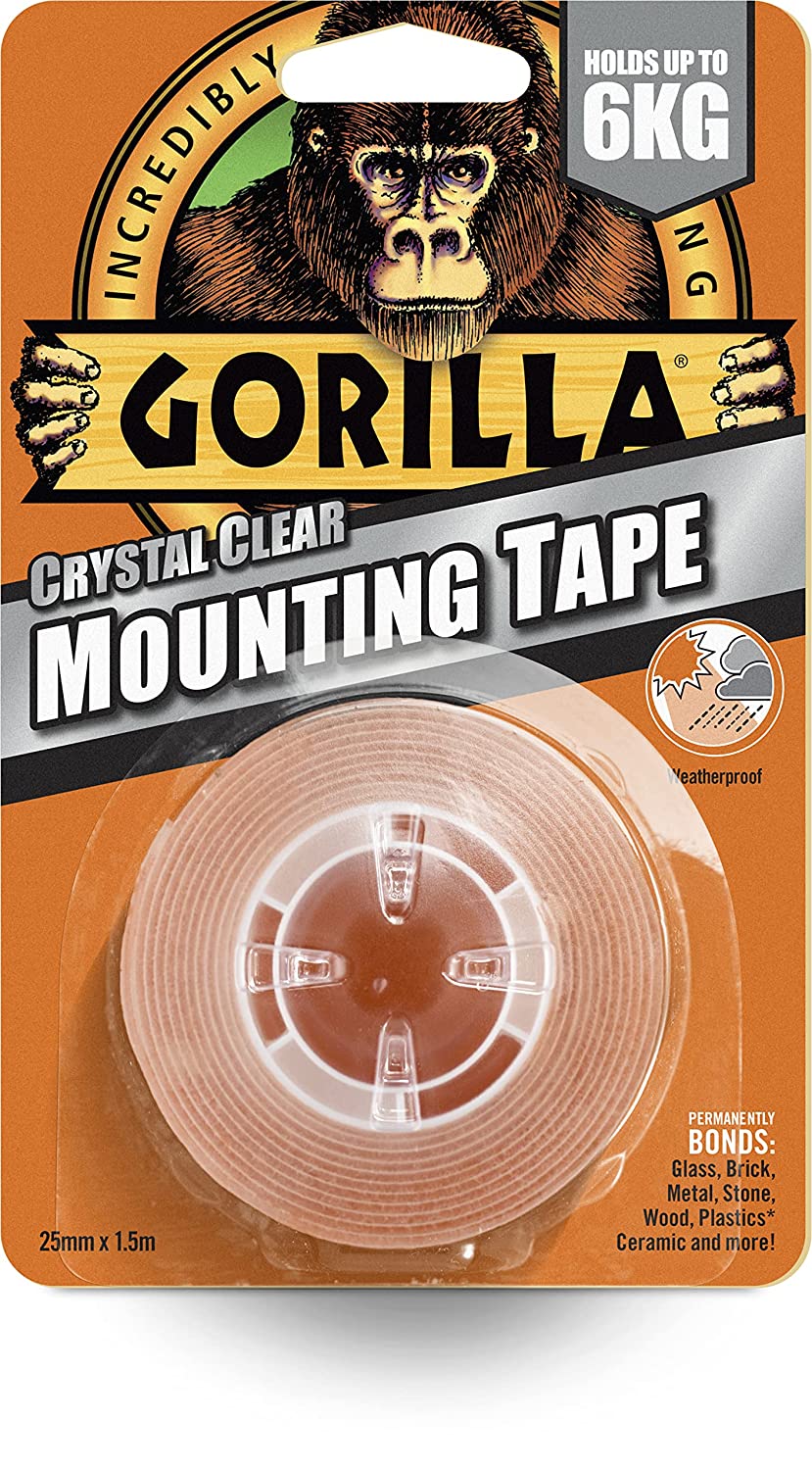 GORILLA GLUE CRYSTAL CLEAR HEAVY DUTY D/S MOUNTING TAPE 1.5M. 3044101 \\\KD15499