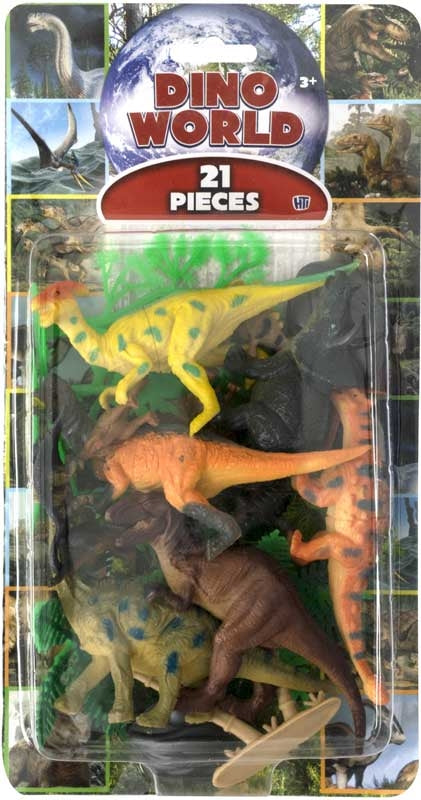HTI DINOSAURES DINO WORLD 21 PCS PLAY SET. 1374217 \\\KD15513