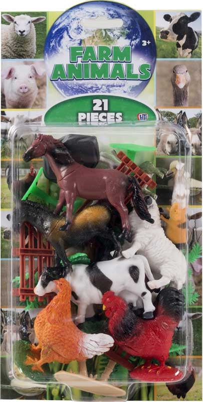 HTI FARM ANIMALS 21 PIECES OF FARM ANIMAL SET. 1374219 \\\KD15518