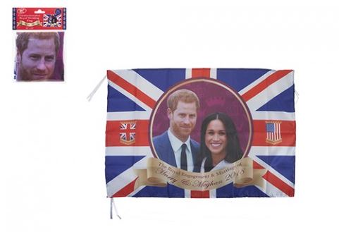ROYAL WEDDING RAYON FLAG WITH STRING 30 X 20 INCH. PI161003 \\\KD15527
