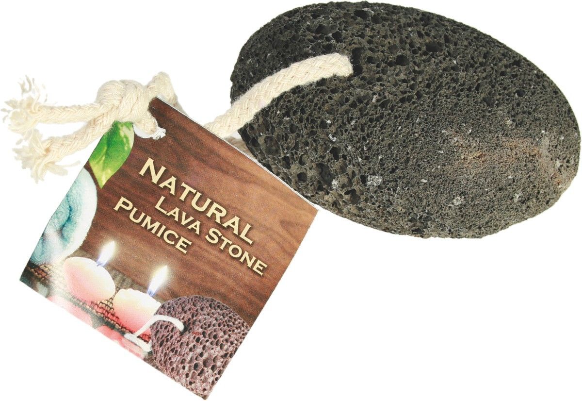 NATURAL LAVA PUMICE STONE WITH CORD 7CM X 9CM. 763292 \\\KD15541