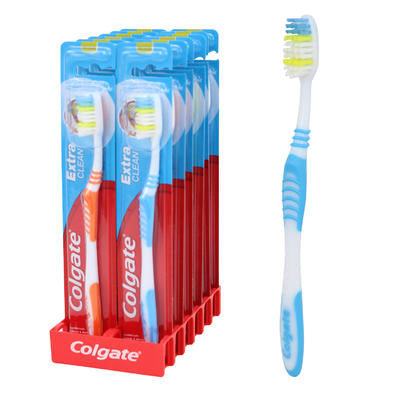 COLGATE EXTRA CLEAN TOOTHBRUSH MEDIUM 12/PK. TOCOL127 \\\KD15563
