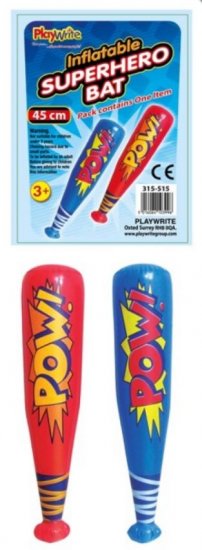 PLAYWRITE SUPER HERO INFLATABLE 45CM BAT. PL315515 \\\KD15580