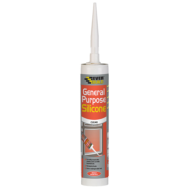 EVERBUILD GENERAL PURPOSE SILICONE CLEAR C3. 482390 \\\KD15583