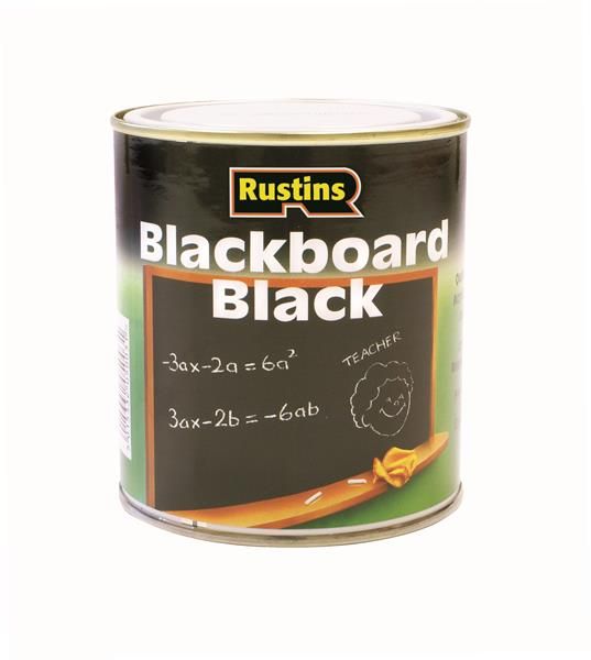 RUSTINS QUICK DRY NON REFLECTING BLACKBOARD BLACK PAINT 250ML. BLAB250 \\\KD15585
