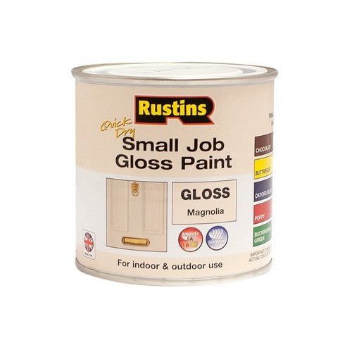 RUSTIN QUICK DRY SMALL JOB GLOSS PAINT MAGNOLIA 250ML. GPMGW250 \\\KD15667