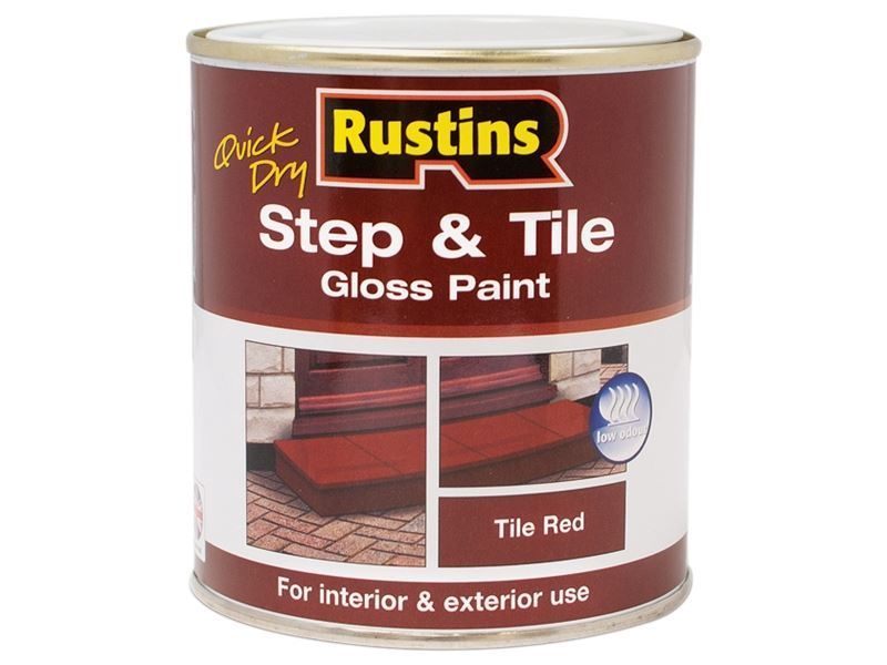 RUSTINS QUICK DRY STEP & TILE GLOSS PAINT TILE RED 250ML. STRDW250 001446 \\\KD15688