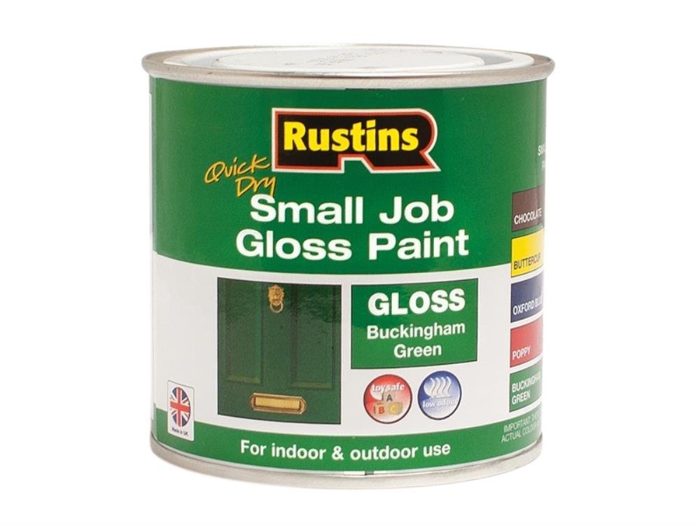 RUSTINS QUICK DRY SMALL JOB GLOSS PAINT BUCKINGHAM GREEN 250ML. GPBGW250 \\\KD15691