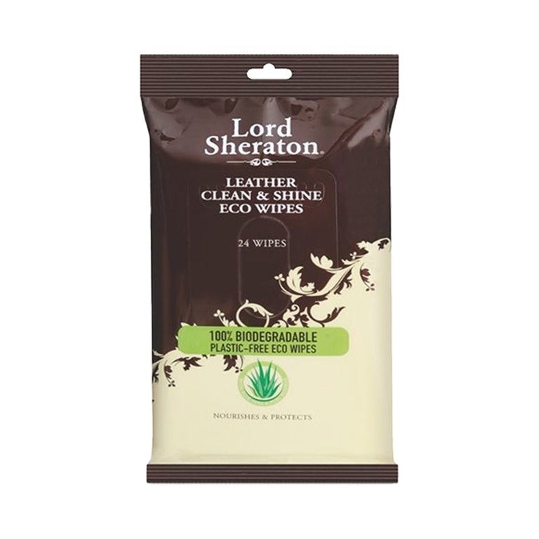 LORD SHERATON LEATHER CLEAN & SHINE ECO WIPES 24/PK. LSX2044LWECO \\\KD15712