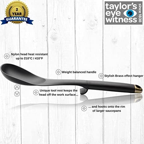 TAYLORS EYE WITNESS NONSTICK SAUCE SERVING LADLE BRASS TOP. LMS2703B \\\KD15787