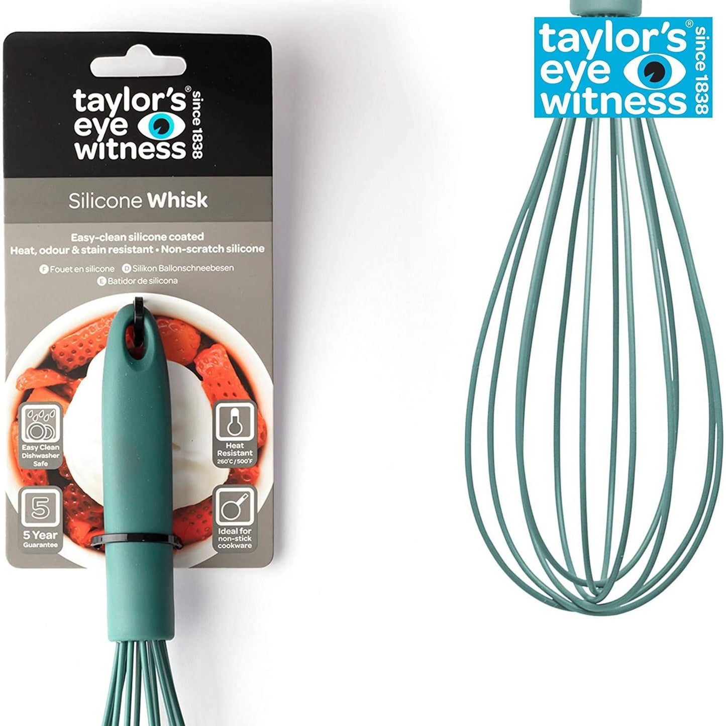 TAYLORS EYE WITNESS NONSTICK NYLON EGG BEATER WHISK BRASS TOP. LMS2707B \\\KD15789