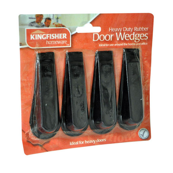 KINGFISHER HEAVY DUTY RUBBER DOOR WEDGES PACK OF 4. DWEDGE2 \\\KD15829
