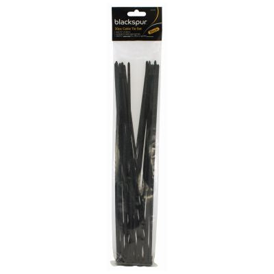 BLACKSPUR 30PC CABLE TIE SET - 15 INCH X 4.8MM - BLACK. CH109 \\\KD15919