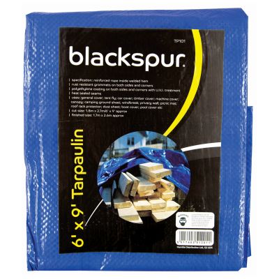 BLACKSPUR 6 FOOT (1.8M) X 9 FOOT (2.7M) TARPAULIN - BLUE. TP101 \\\KD15944
