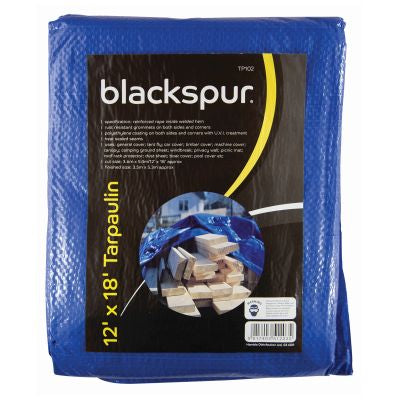 BLACKSPUR 12 FOOT (3.6M) X 18 FOOT (5.4M) TARPAULIN - BLUE. BB-TP102 \\\KD15945