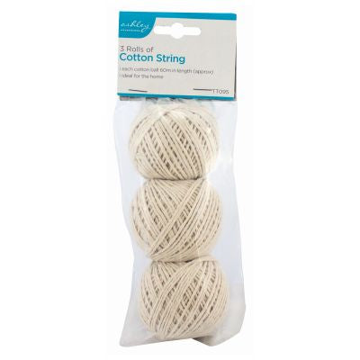 BLACKSPUR 3 ROLLS OF HOUSEHOLD COTTON STRING TWIN. TT095 \\\KD15948
