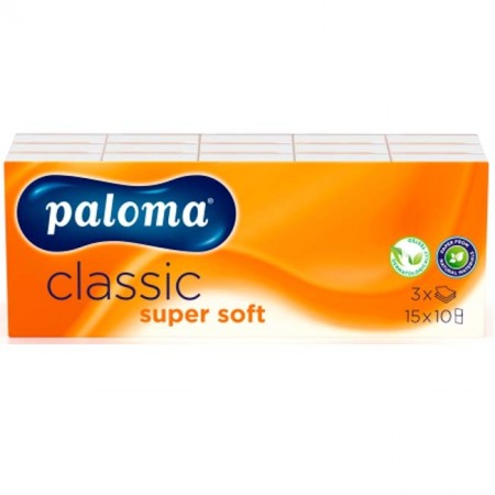 PALOMA 10 PACK 3 PLY POCKET TISSUE. E460962 \\\KD15964