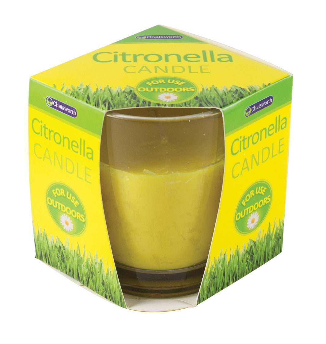 CHATSWORTH CITRONELLA GLASS CANDLE. CH0219 \\\KD15984