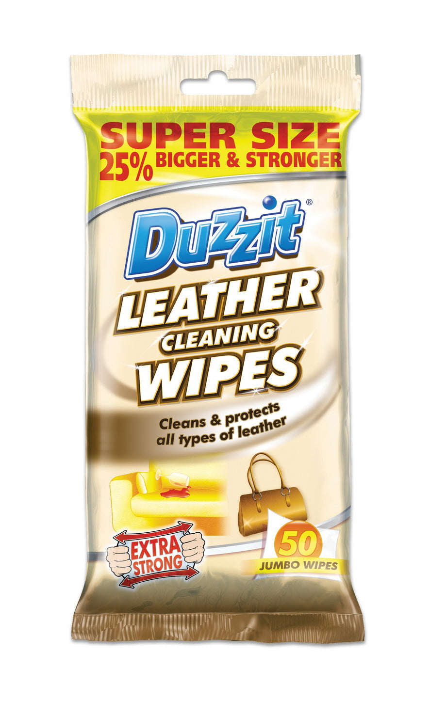 DUZZIT JUMBO LEATHER CLEANING WIPES 50/PK. DZT099 \\\KD16009