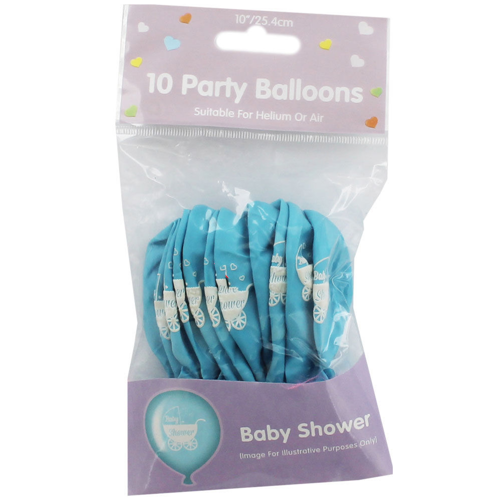 BLUE BABY SHOWER BALLONS PACK OF 10. EW19062-BSB \\\KD16042