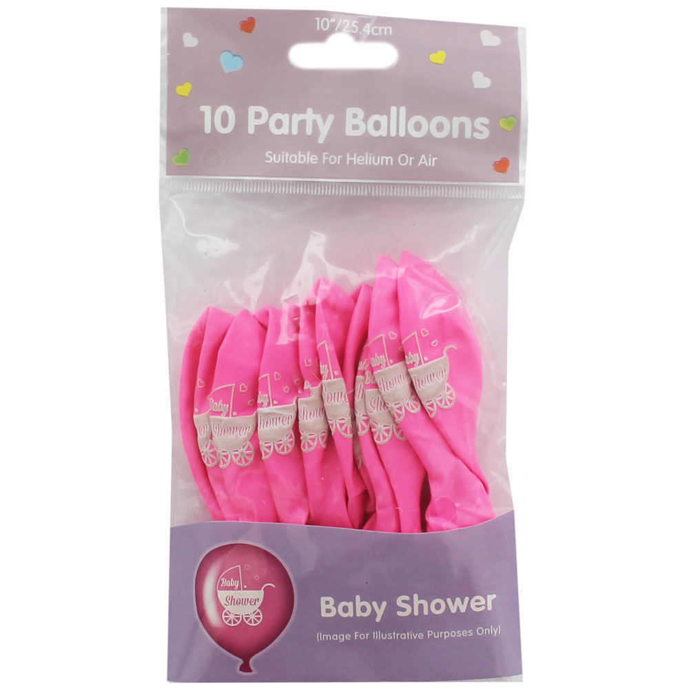 PINK BABY SHOWER BALLONS PACK OF 10. EW19062-BSP \\\KD16043